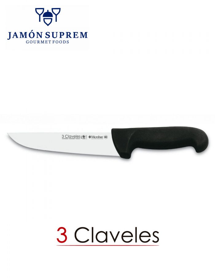Cuchillo Jamonero Alveolado 3 Claveles 29 cm