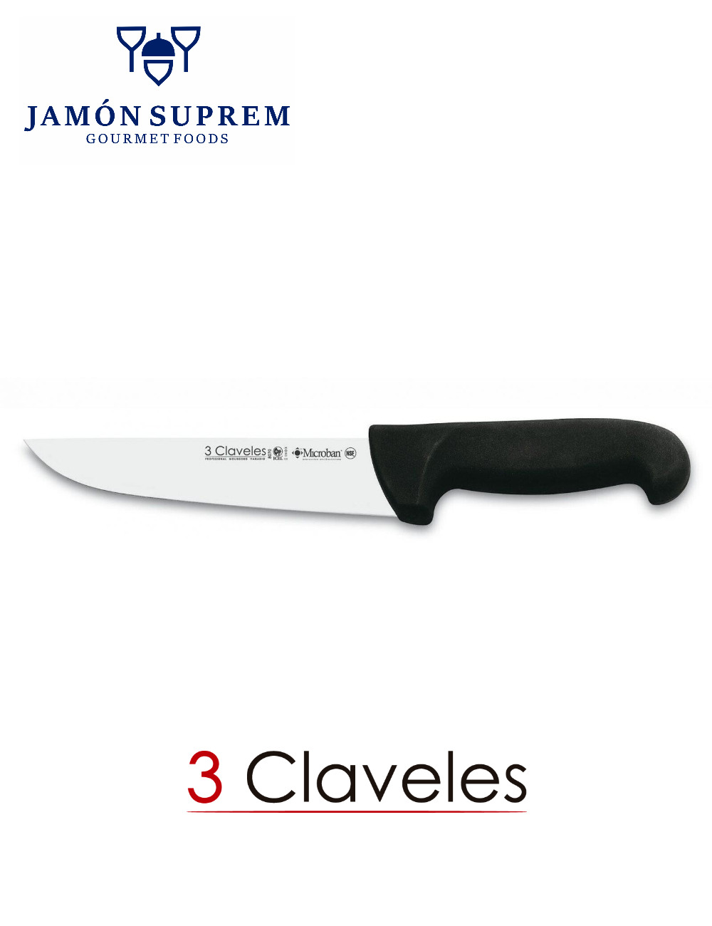 Cuchillo Carnicero Proflex 24 cm. 3 CLAVELES - Jamón Suprem