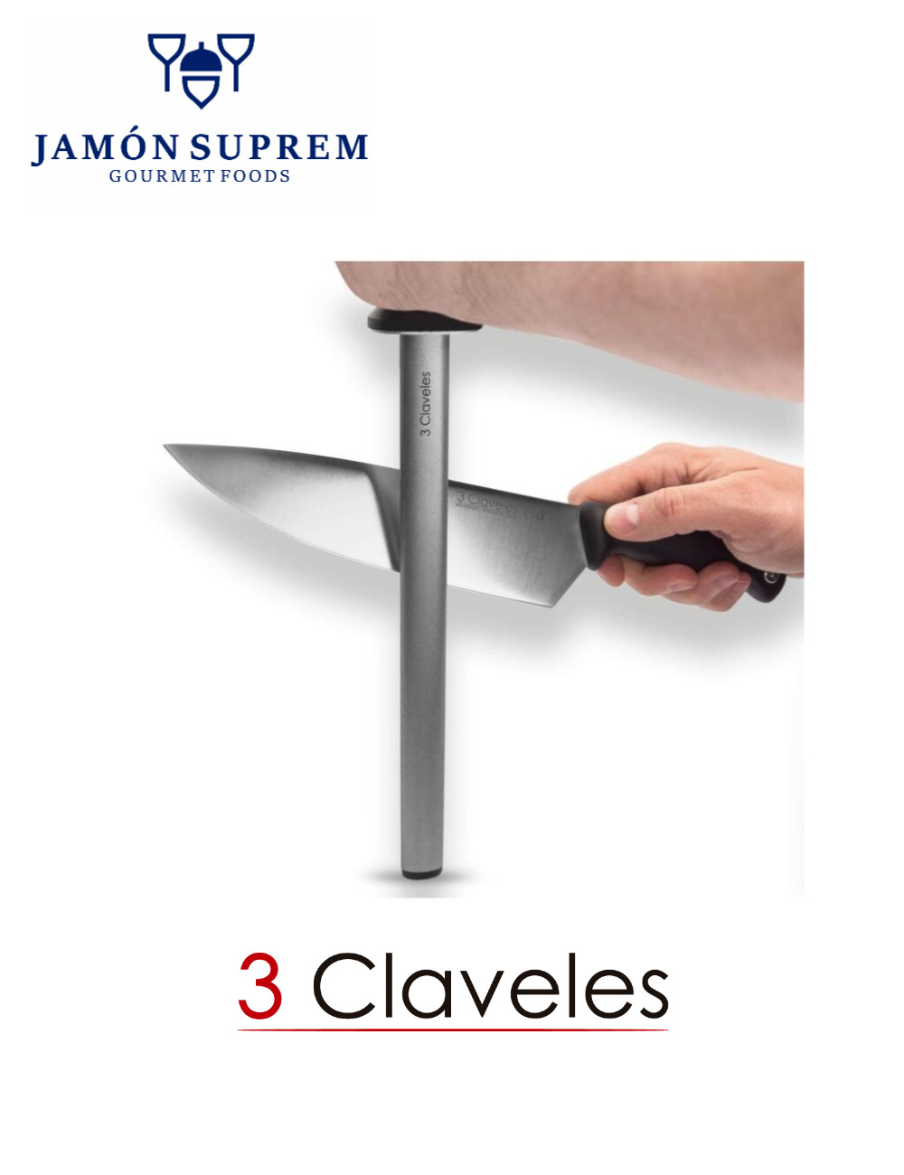 Cuchillo Jamonero EVO 25 Cm. 3 CLAVELES - Jamón Suprem
