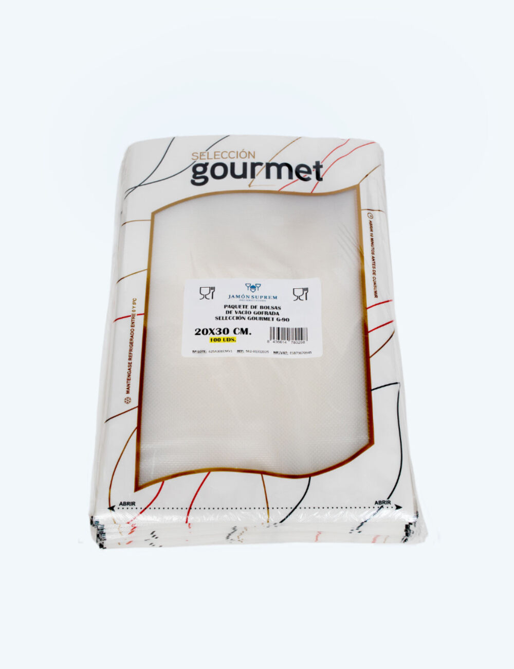 Bolsa de Vacío Gofrada Selección Gourmet 20X30 90 micras
